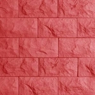 Фасадная плитка " Рваный камень" 127 х 267 х 15 мм красная/черная
